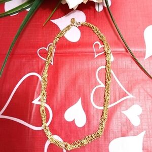💕NWOT Park Lane Gold Triple Strand Choker Necklace💕